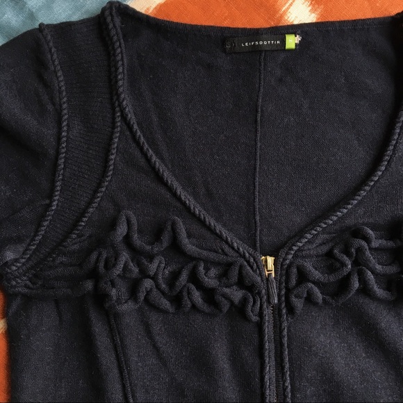Leifsdottir Anthropologie Zip Ruffle Cardigan - Picture 5 of 7